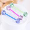 7Pcs/Lot Glitter Bar Tongue Rings Body Piercing Jewelry Tounge Bars Gift