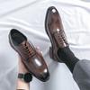 Fashion Classic Italy Pointed Toe Leather Shoes Men Luxury Oxfords Business Formal 2025 Men Shoes Boos Dress Men Black Wedding Shoes
