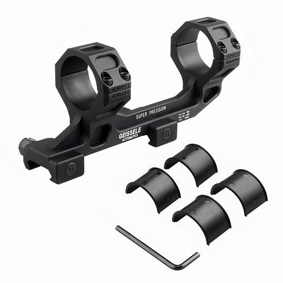 Крепление для оптического прицела ProWildGear GEISSELE Type Ring, интегрированное крепление для оптического прицела, 20-мм направляющая Picatinny 30/25,4 мм (1.54/Черный) [Элемент]