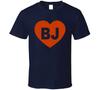 Ben Johnson Heart Love Chicago Football Fan T Shirt