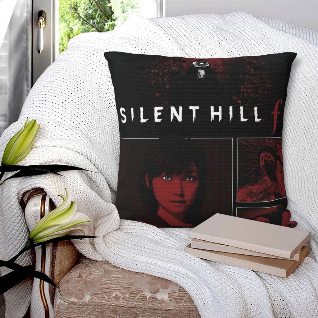 Наволочка Silent Hill F Игра Узор Хинако Чехол на подушку Новинка Наволочка для стула Дивана Домашний Декор Наволочки