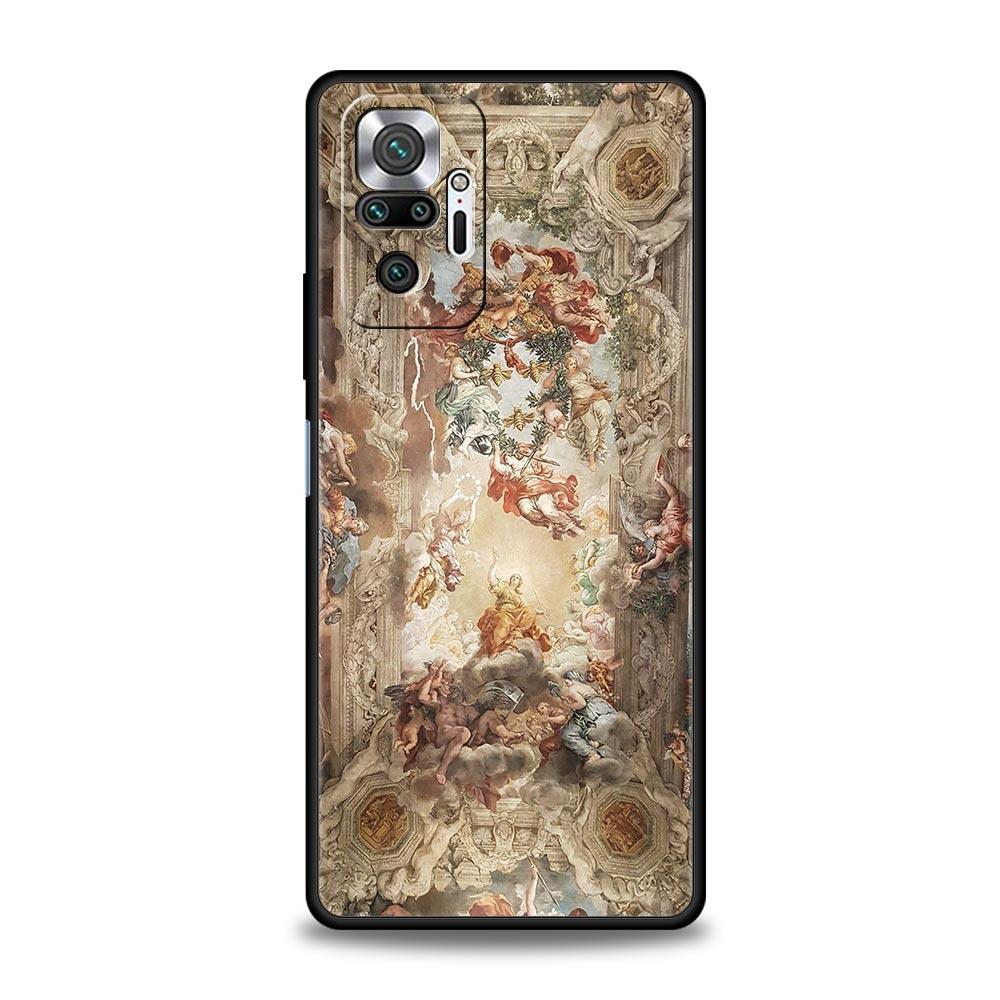 Классический эстетичный арт чехол для телефона для Xiaomi Redmi Note 14 13 5G 10 11 12 Pro Plus 4G 14C 13C 12C 10C Черная крышка