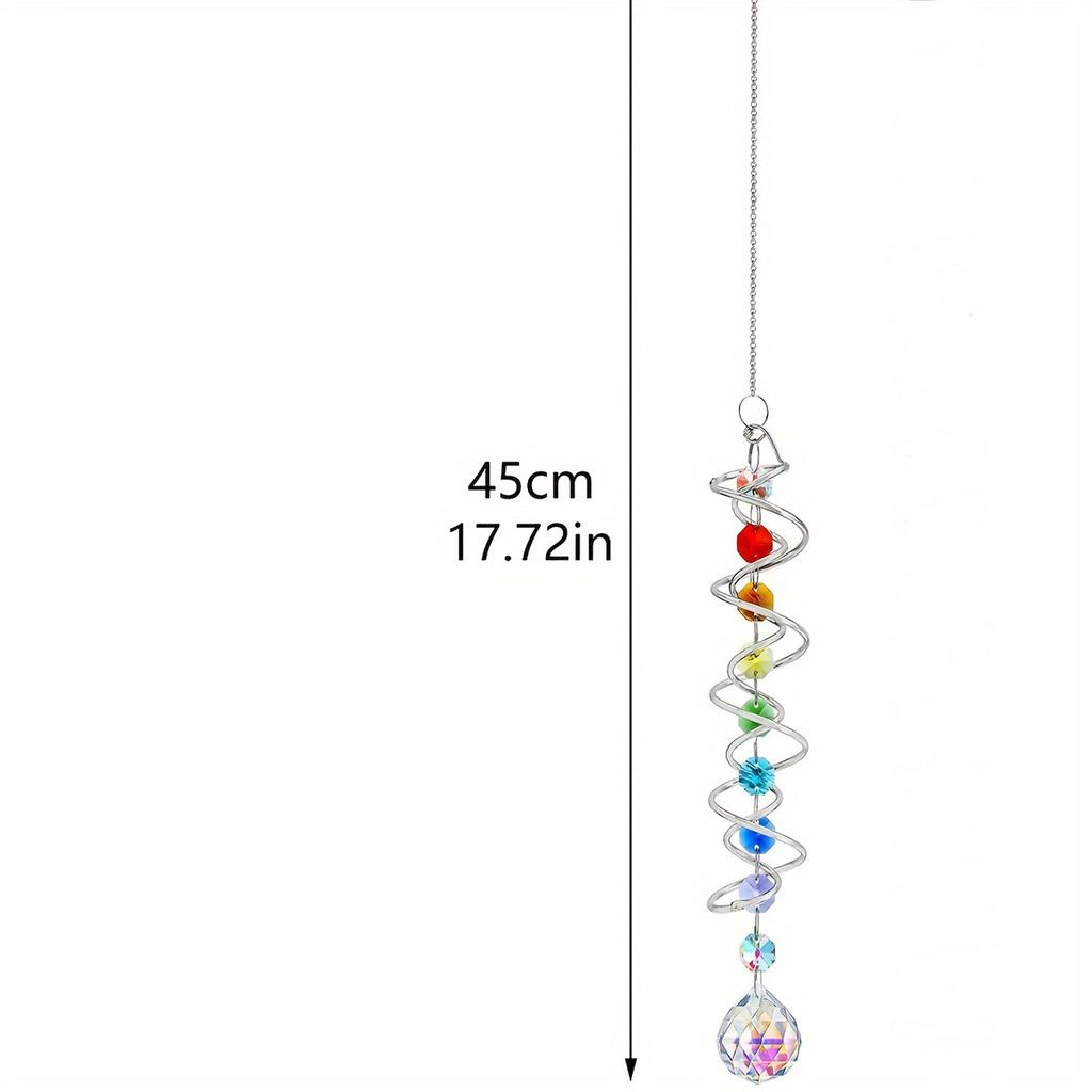 1 шт. 3D Спиральный подвесной декор в виде хрустального шара, радужный подвес для создания радуги, ловец солнца, подвесной декор - музыка ветра