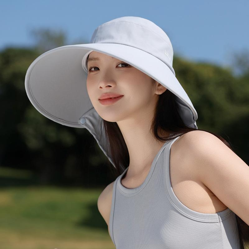 Летняя шляпа Женская уличная шляпа от солнца с очень широкими полями Защита шеи Защита лица Шляпа от солнца Шляпа-шаль