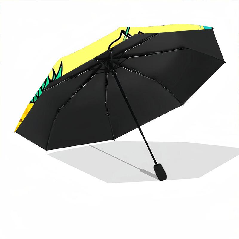 1pc Pineapple Orca Automatic Opening/Closing Folding Umbrella with 8 Ribs,Portable Sunshade Umbrella Birthday and Holiday gifts yy251231075
