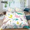 Home Living Luxury 3D Cartoon Dinosaur Bedding Set Comfortable Duvet Cover Set Kids Bedding Set Queen and King EU/US/AU/UK Size