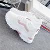 Xiaobai Shoes Female Student Leather Surface Spring Summer New Mesh Breathable Thick Sole Korean Version Thick Sole Sports Shoes Dad Shoes