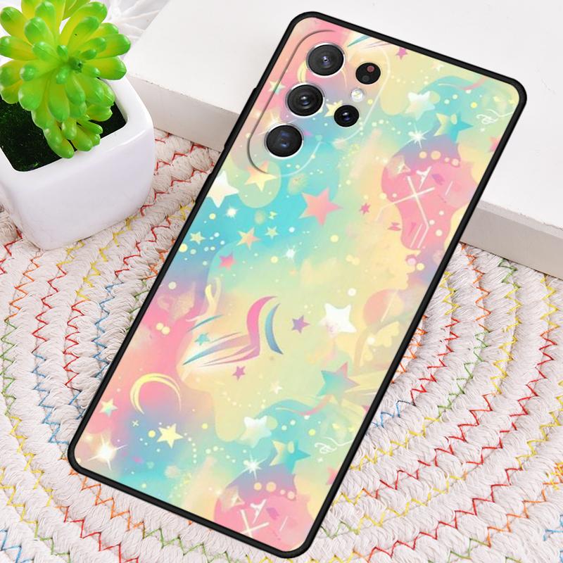 Пастельный силиконовый чехол для телефона Луна и Звезды для Samsung Galaxy note 10 pro S26 S25 S24 S23 S22 S21 Plus S25Ultra Capa Cover