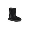 UGG Bailey Zip Short Plush Snow Boots Kids Boots Black 1123613T-BLK