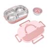 304 Stainless Steel Lunch Storage Container 1200ml Food Container Compartment Lunch Box  For Travel