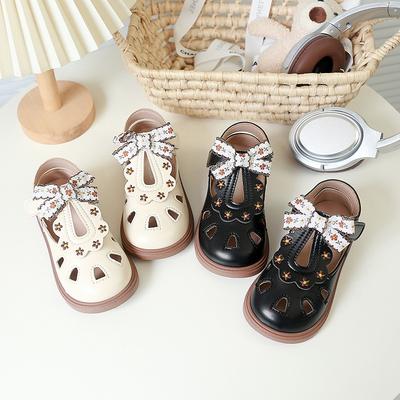 Новые летние модные и удобные сандалии с закрытым носком на мягкой подошве для девочек