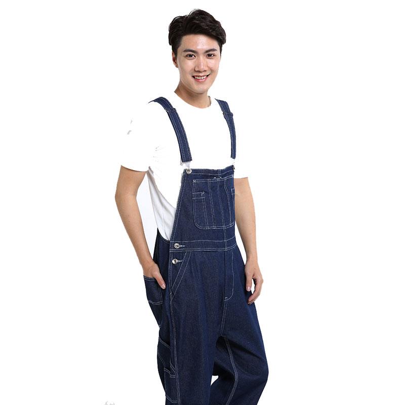 Men's Denim Overalls Large Size Strap Straight Pants Light Blue Jeans Men's Denim Shorts More Sizes 48 50