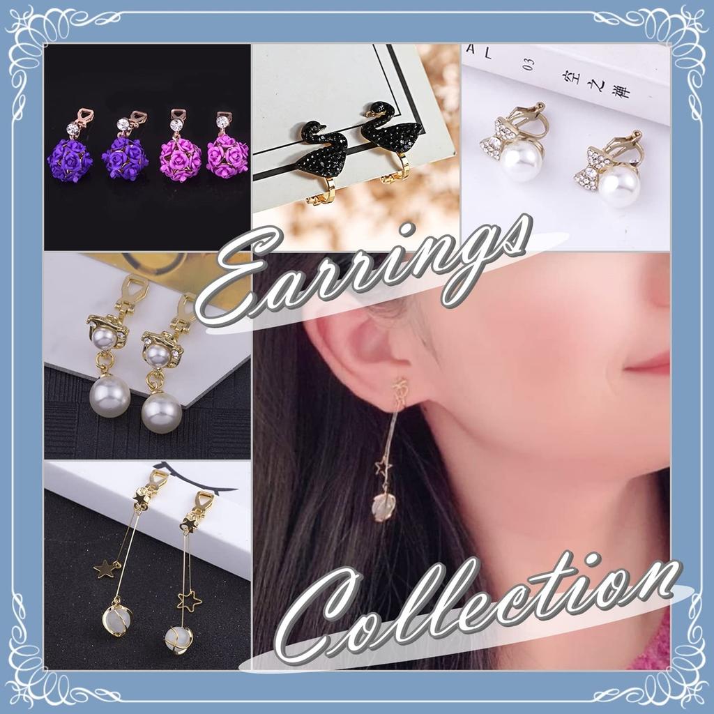 Прозрачный органайзер для хранения украшений, кейс, подходит для больших наборов серег и серег с гвоздиками (черный, средний размер, включает набор серег)