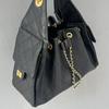 25 New Leather Women's Bags Caviar Pattern Ball Pattern Large Capacity Hippie Bag Hobo Diamond Chain Drawstring Armpit Bag
