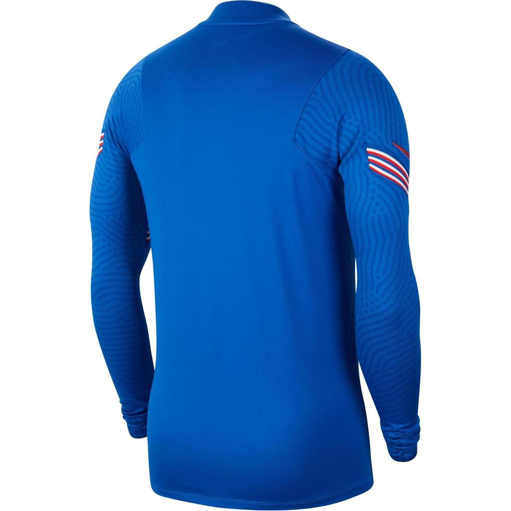 Nike England Training Striped Print Long Sleeve Retro Football Jersey 2022-23 Men Tops Royal-Blue CD2193-485