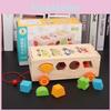 Wooden Building Preschool Blocks Number Shape Sorting Early Cognitive Skills