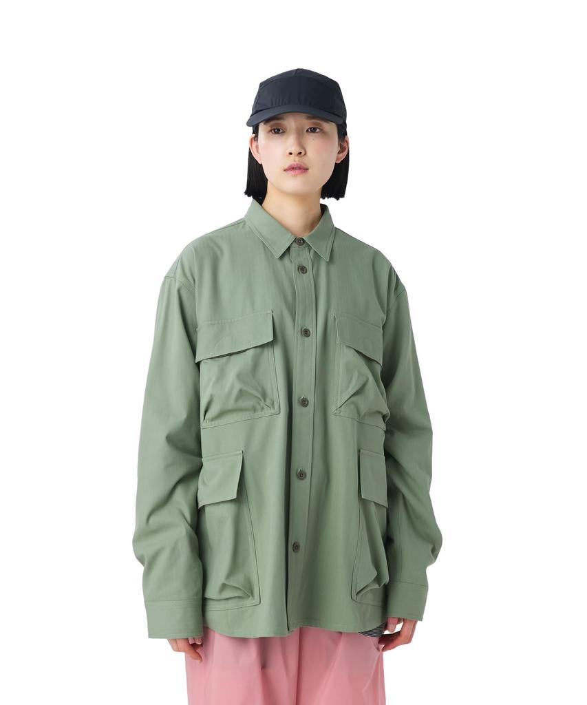 Snow Peak TAKIBI Herringbone Shirt Jacket Outerwear Jacket FOLIAGE M SH-26SU004 Men's Women's