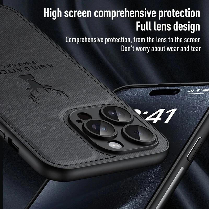 Роскошный чехол для телефона из оленьей коры для iPhone 11 12 13 14 15 16 Pro Max X XS XR Max Plus, бампер, чехол-обложка