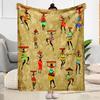 African Style Blanket Durable Comfort Perfect for Couch Chair Seaside Four Seasons Multipurpose Digital Print Gift for Travel Home Birthdays