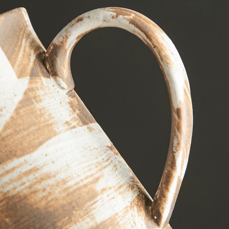 Винтажные японские кружки из грубой керамики Кофейная чашка Керамическая чашка для воды для дома и офиса Кружка большого объема Чашка для завтрака и молока