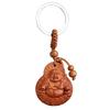 Деревянный брелок для ключей автомобиля с изображением Будды