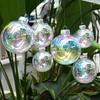 30 Pcs Iridescent Ball Ornaments Clear Christmas Balls Plastic Hanging Bubble Balls for Tree Party Indoor/Outdoor Decor