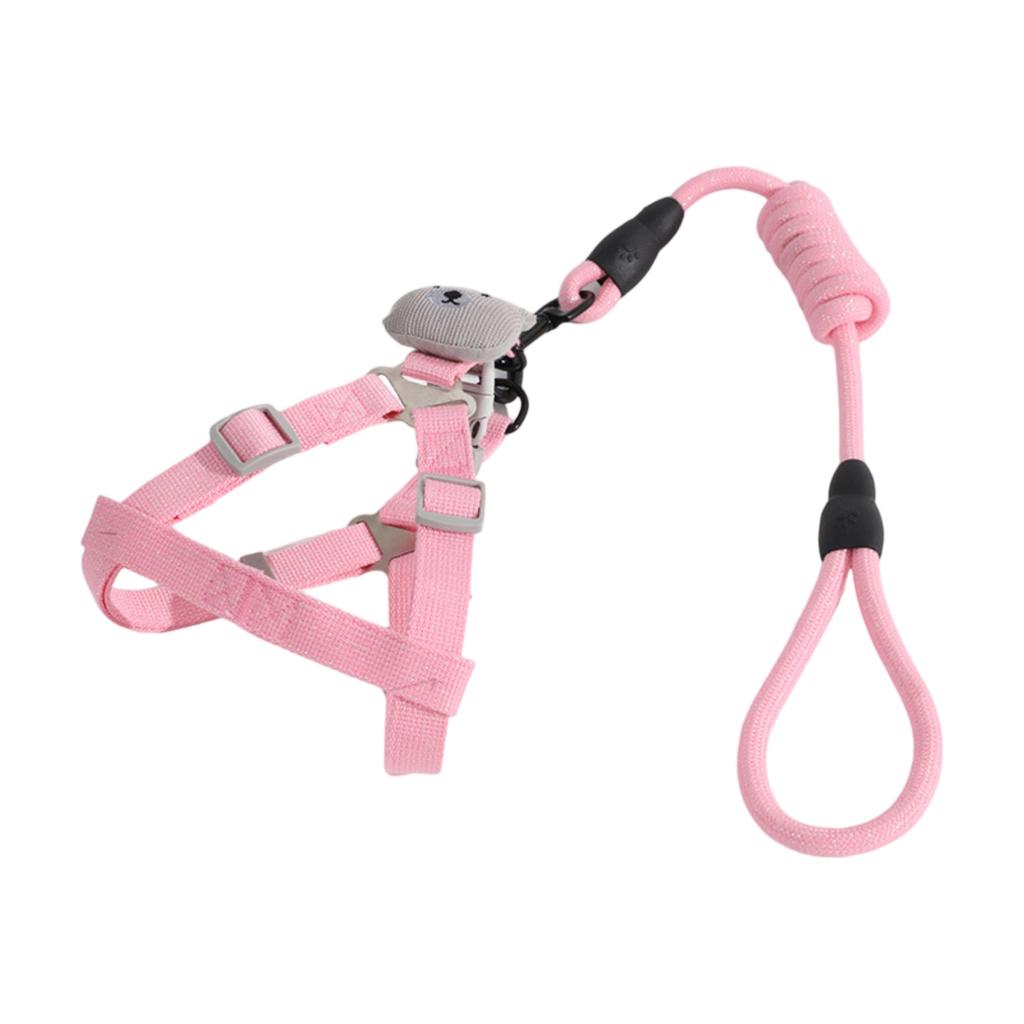 Собачий поводок, И , Специально разработанный для использования на открытом воздухе, Регулируемая нагрудная и спинная подвесная карточка, Яркий шелковый нагрудный и спинной тяговый круглый трос