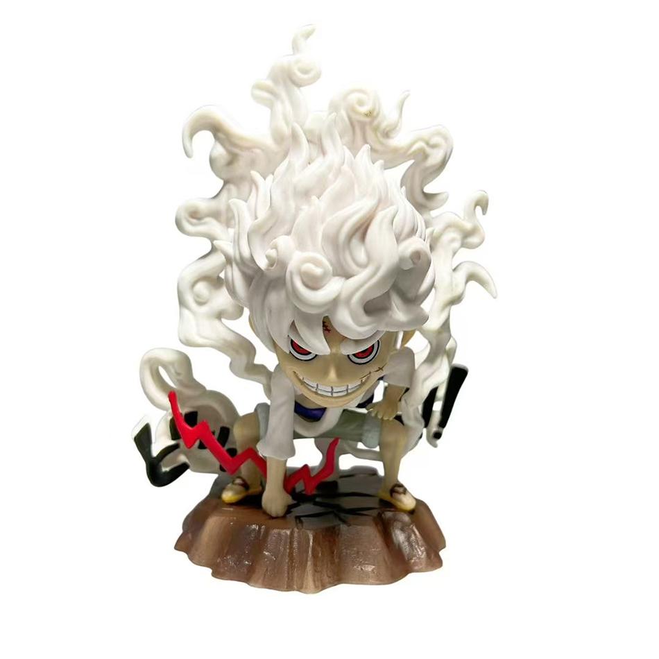 13.5 Cm Peripheral Series One Piece Luffy Solon Sanji Q-Version Sitting Posture Childrens Model Figurine Toy Gift Collectibles