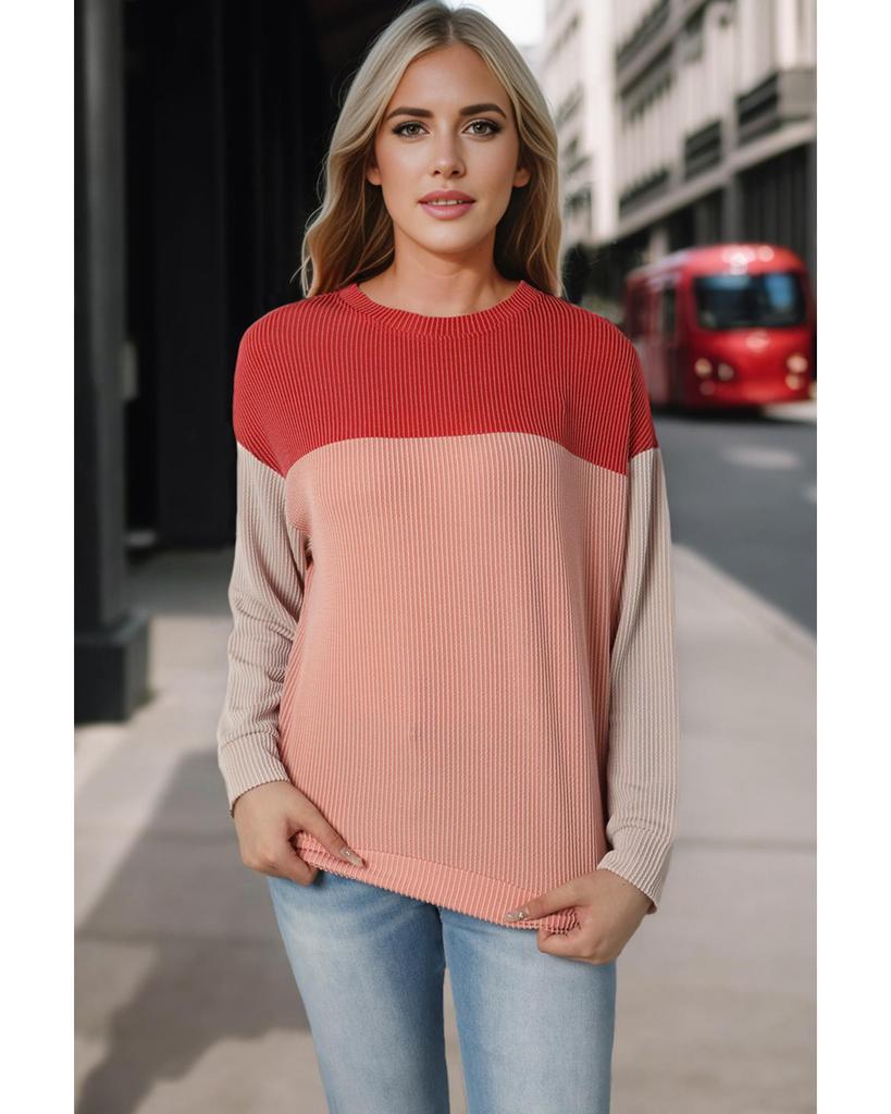 Azura Exchange Long Sleeve Ribbed Loose Top