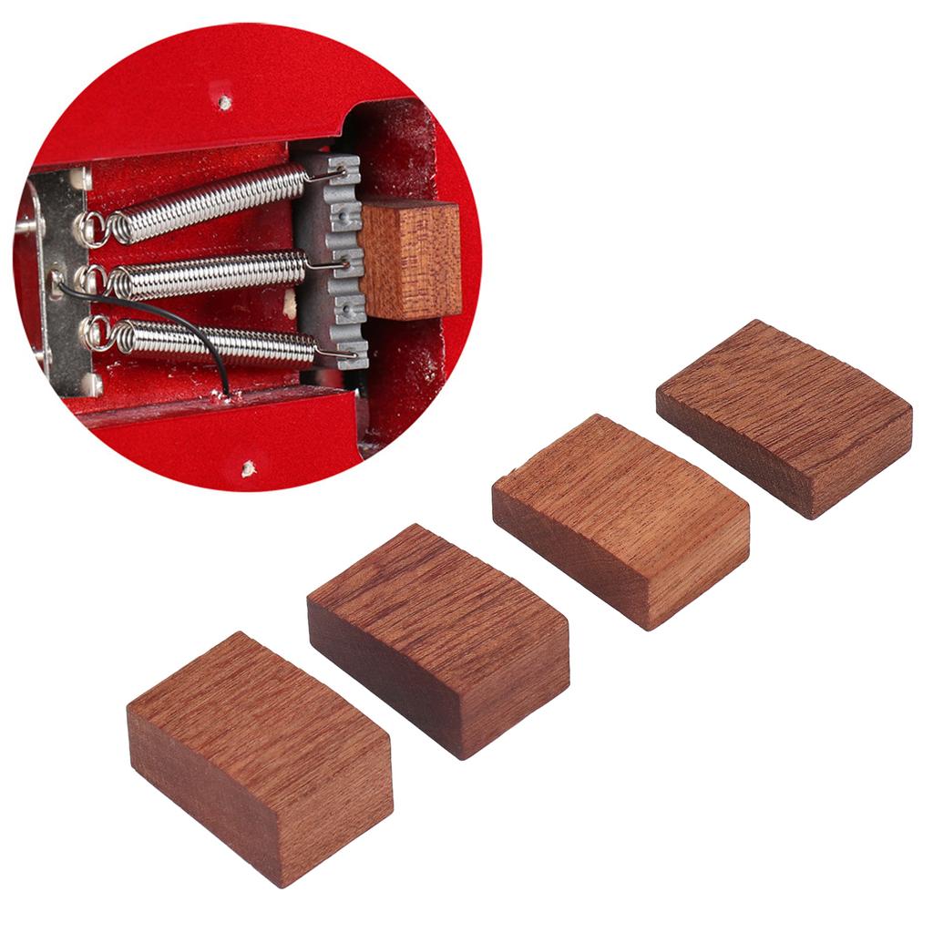 4PCS Floating Tremolo Set Up Block 4 Sizes Mahogany Wood Bridge Floating Tremolo Stopper