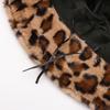 Cute Print Leopard Winter Fisherman Hat Womens Cozy Flat Top Cap Rabbit Hair