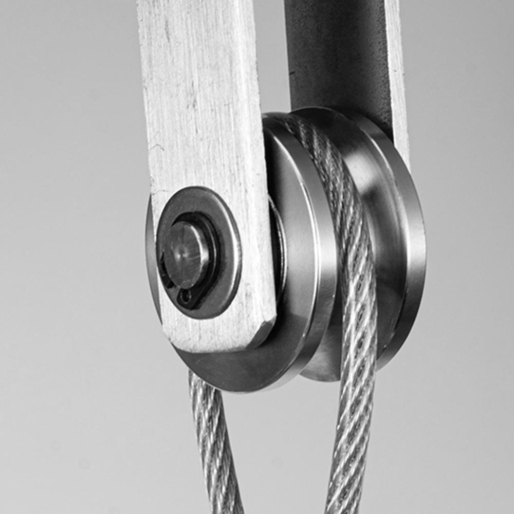 2pcs Dual Bearings U Groove Pulley 304 Stainless Steel Swivel Pulley Block Home Gym