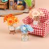 1/12 Dollhouse Flower Miniature Flower Vase Potted Plant Doll House Home Decor Toy Mini Garden Ornament Dolls Accessories