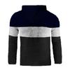 Осень-зима мужская толстовка с цветными блоками с капюшоном на шнурке с длинными рукавами эластичный мягкий толстый теплый спортивный топ средней длины