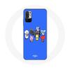 Case for Xiaomi Redmi Note 10T 5G BTS BT21 Tata Chimmy Cooky Rj Koya Shooky And Mang Play Music Blue Background