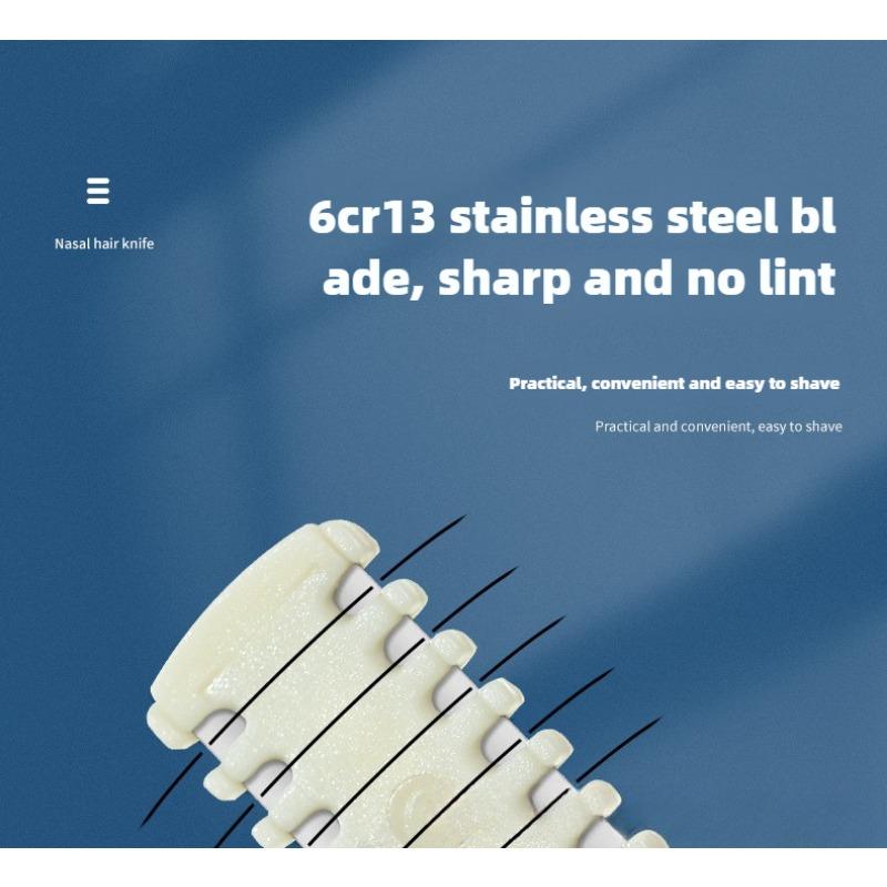 Бритва для удаления волос в носу Ручная очистка Специальный набор для бритья Мужской и женский инструмент для стрижки ноздрей с защитой от царапин Двойная головка