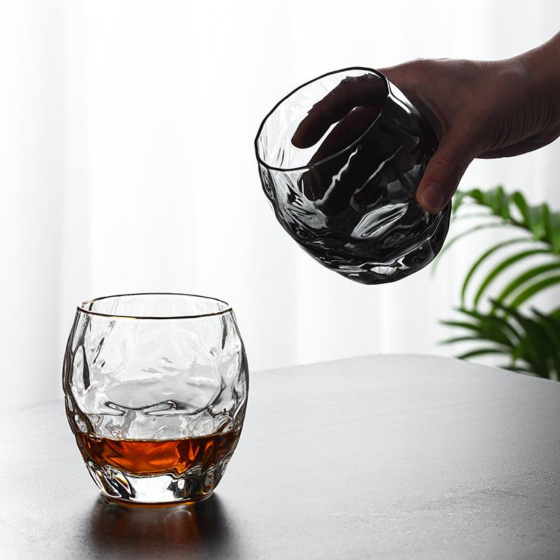 Креативный ананасовый виски SGlass, стеклянный стакан особой формы для воды, бытовая прозрачная чашка в форме яйца, чашка с золотым краем для сока