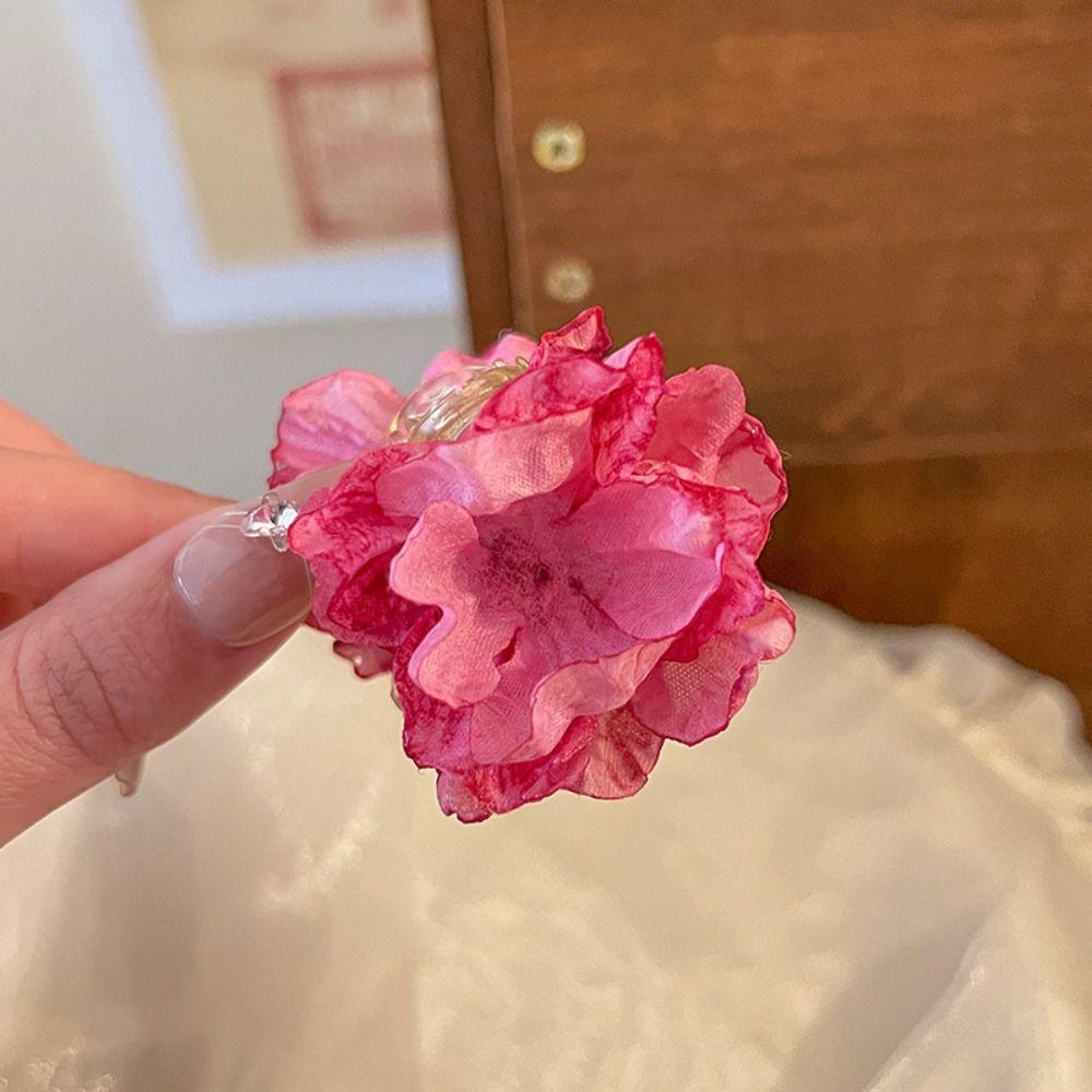 Cloth Children Hair Catches Simulated Flower Hair Crab Clip French Flower Hair Claw Beach