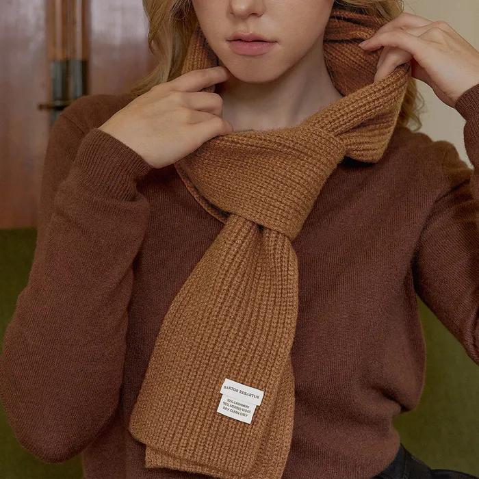Sartor Merino Wool Cashmere Scarf WOMEN_Short