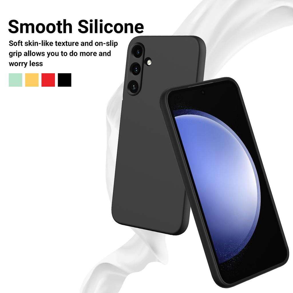 For Samsung Galaxy M55 5G/F55 5G/C55 5G Case Liquid Silicone Anti-Scratch Phone Cover with Strap