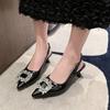 Fashion Summer Heeled Shoes for Women Bling Rhinestones Pointed Toe Thin Heel Women's Slingbacks Sexy Party Dress Women High Heel Shoes