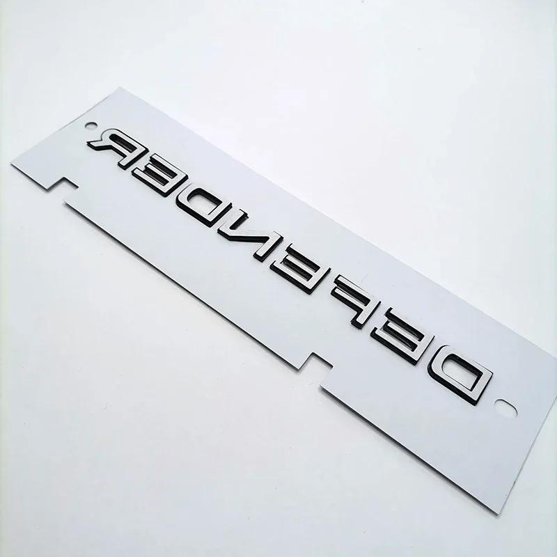 CSU3  1pc 3D ABS car decorative car stickers bright black/Silver Defender back door letter logo badge Accessories
