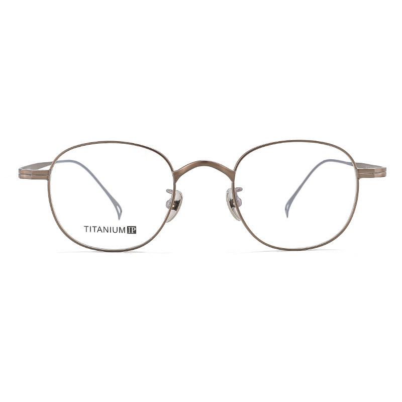 Wanguyi retro ultra-light eyeglass frames, made of pure titanium88055Danyang eyewear titanium frames, optical eyewear frames for men and women