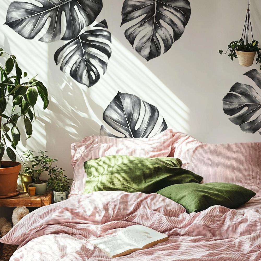 Зеленое растение Черепаха спина листья фон гостиная крыльцо украшающие декоративные настенные наклейки