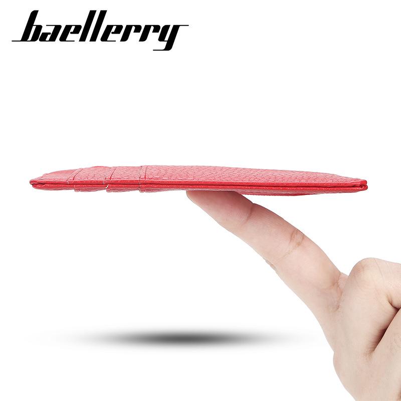 Baellerry унисекс ультратонкая сумка для карт многофункциональная защита карт на молнии короткий кошелек держатель для водительских прав