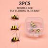 3/6Pcs Size#10 Artificial Bumble Bee Fishing Lures-Dry Flies For Bass Trout Fishing Outdoor Fishing Baits Lure