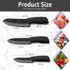 Кухонные ножи Керамические ножи Набор аксессуаров 3 дюйма для очистки овощей 4 дюйма универсальные 5 дюймов для нарезки 6 дюймов нож шеф-повара + держатель + овощечистка с черным лезвием