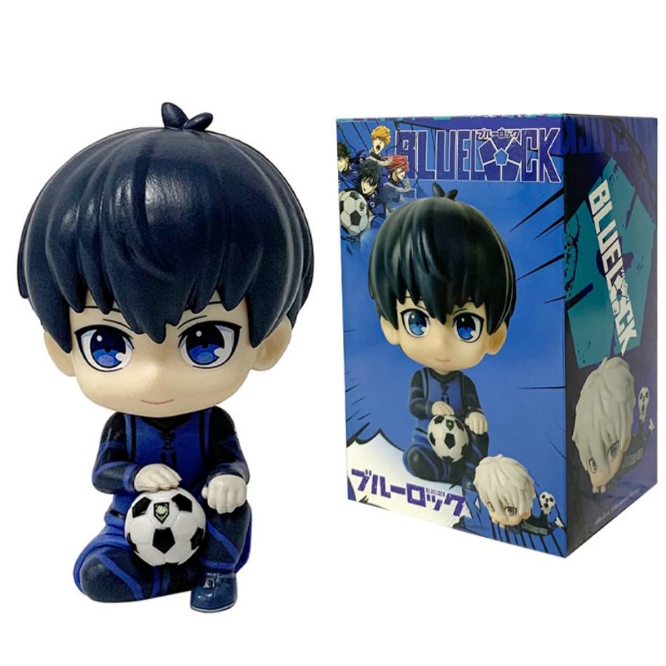 BLUE LOCK Милый Наги Исаги Исаги Ёичи Сидящая Экшн-фигурка ПВХ Кукла Настольная Модель Аниме Периферия Креативные Игрушки Подарки