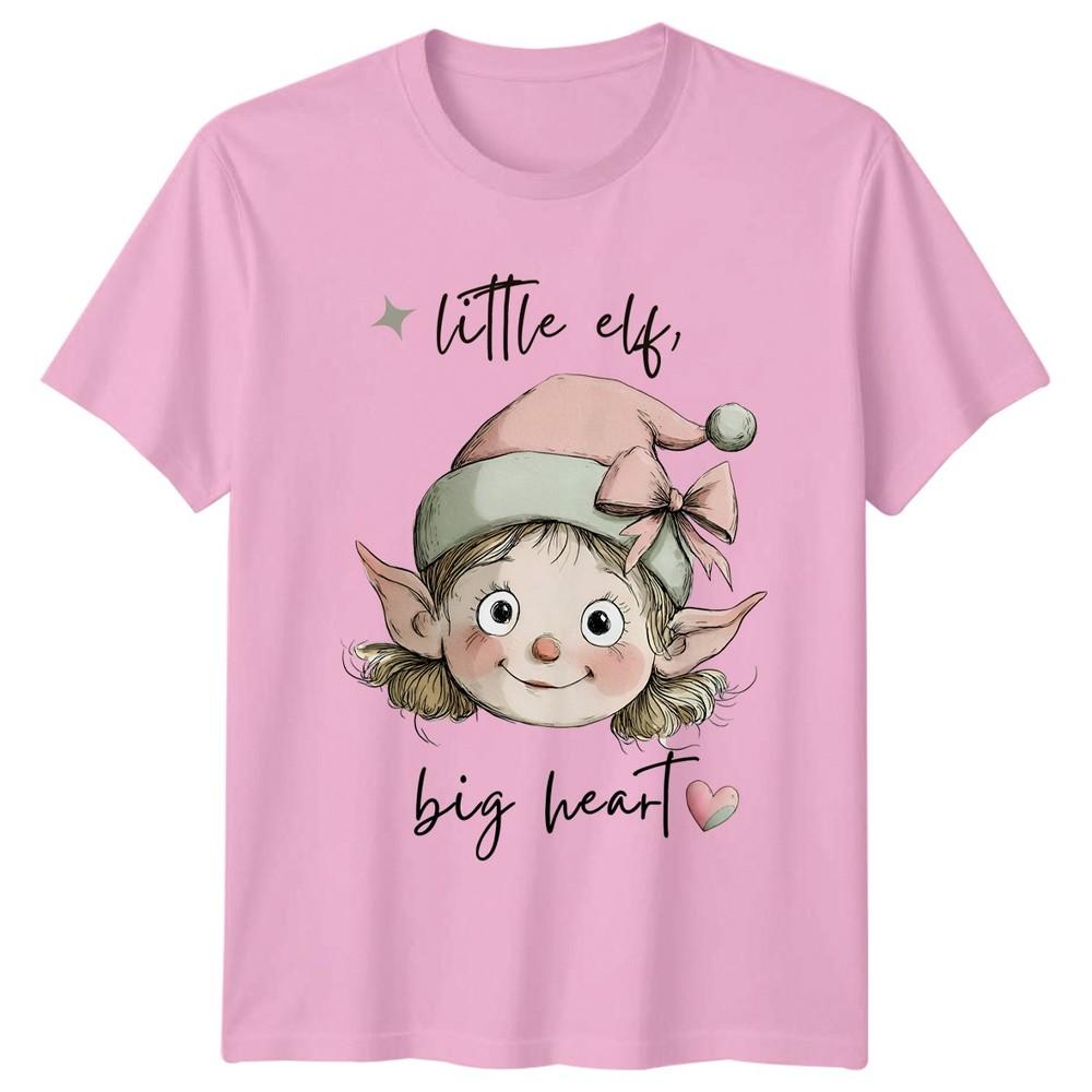 Little Elf Big Heart Christmas Holidays Unisexs TShirt Unisexs Tee Graphic Top