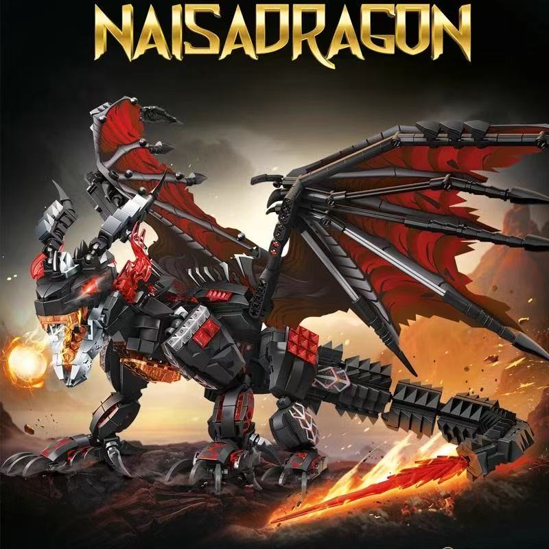 Naisadragon 68257 Модель Летающего Дракона Строительные Блоки Игрушка Подарок для Детей Набор Творческих Образовательных Пазлов